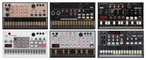 six different models of the Korg Volca Series