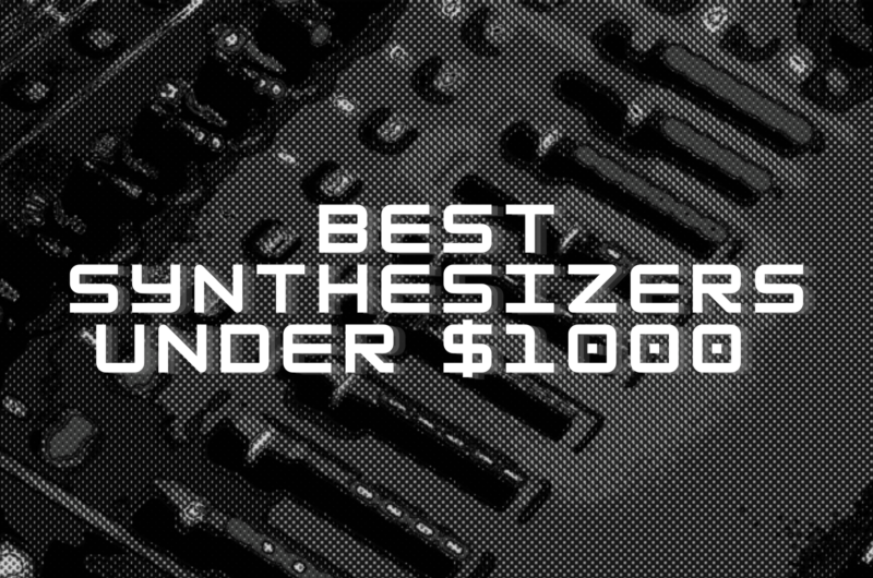 White text that reads best synthesizers under $1000